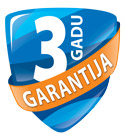 3 gadu garantija